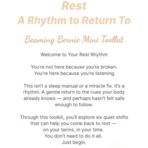 Beaming Bernie Rest Tool Kit Cover Page