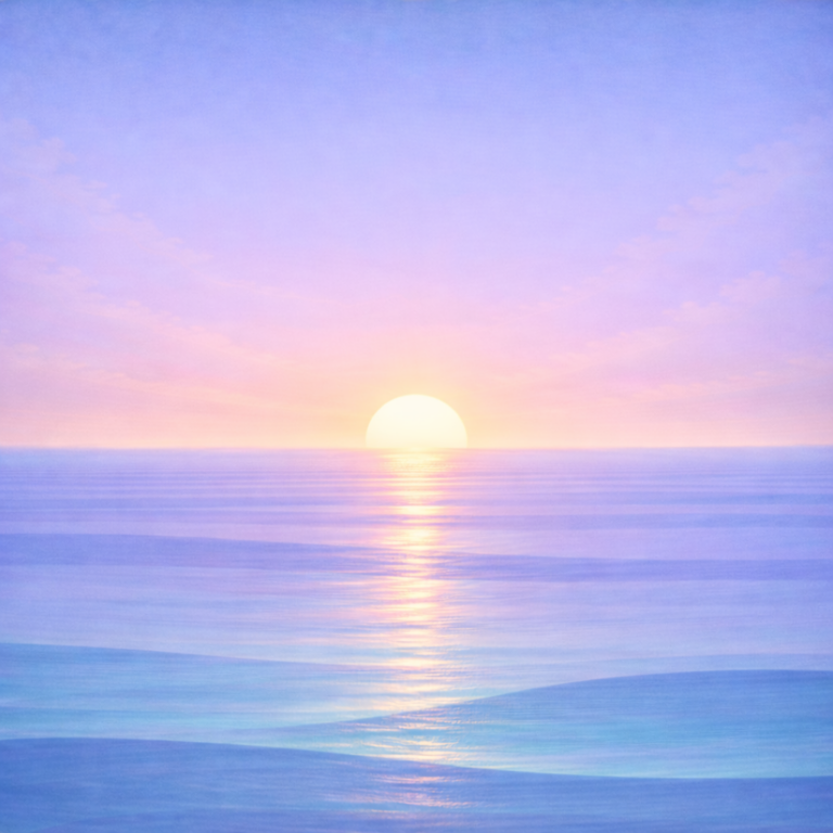Beaming Bernie — late-spring clarity with a soft mist over sea-glass waves, reflecting the post’s intent: making hidden progress visible and credible.