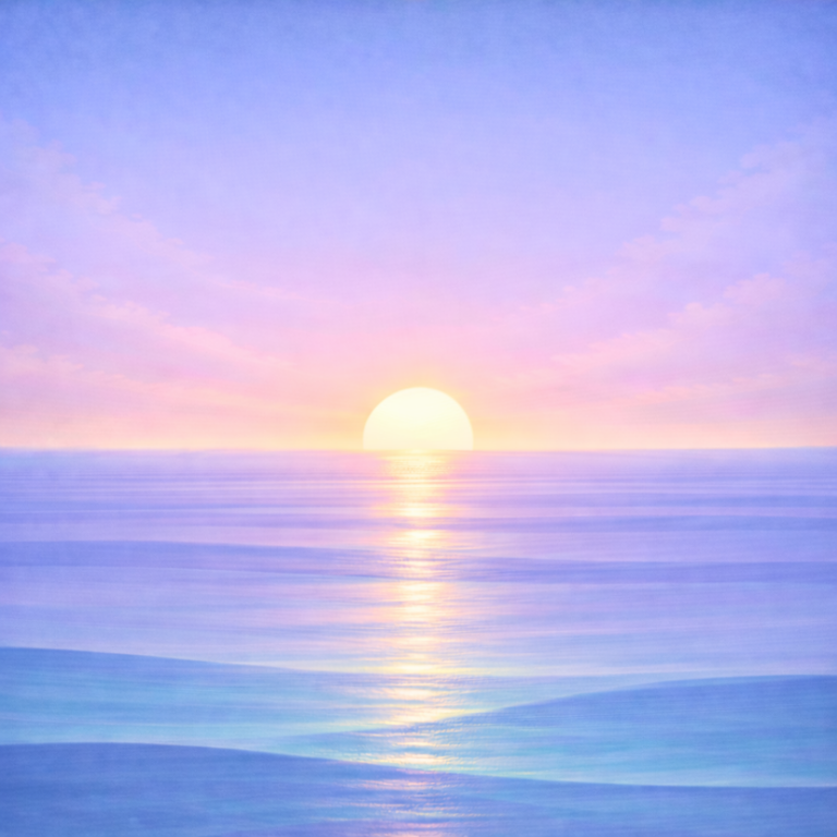 Beaming Bernie — gentle shimmer on calm late-spring waves, reflecting the post’s intent: noticing small progress and letting it count.